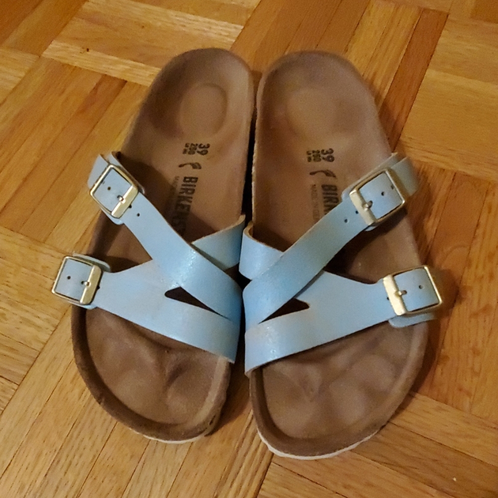 Birkenstock blue sandals